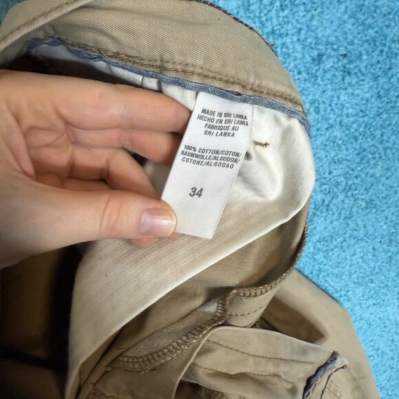 Lucky Brand Men’s Jeans Size 34 Tan Khaki Straight Leg Pants Fits 34x31 - Picture 13 of 16